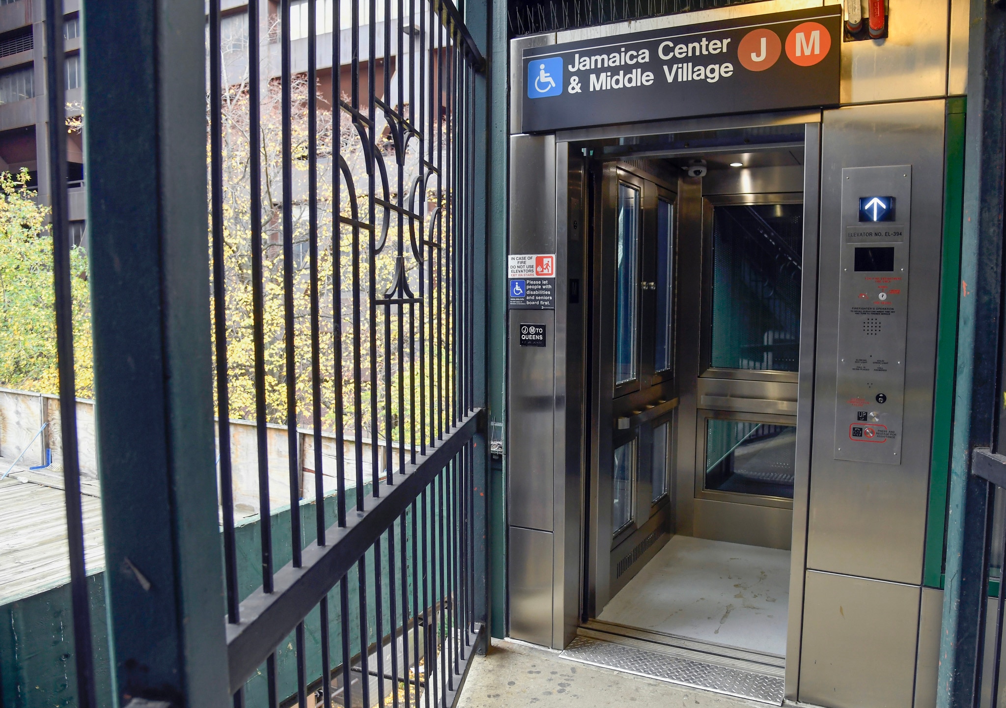 Replacement of three ADA elevators at the Flushing Av station on the J/M lines