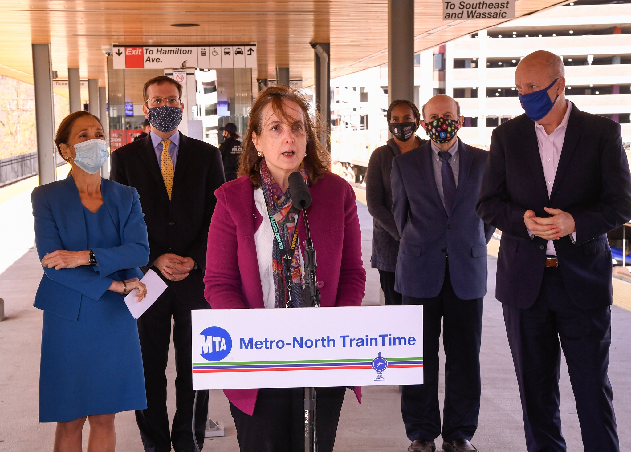 metro-north railroad president cathy rinaldi unveils new features to the metro-north traintime app