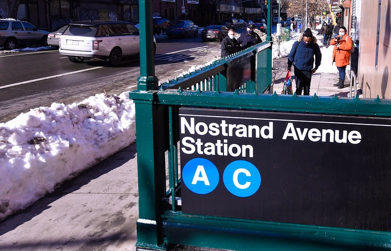 MTA Reopens Bedford Av Entrances of Nostrand Av AC Subway Station