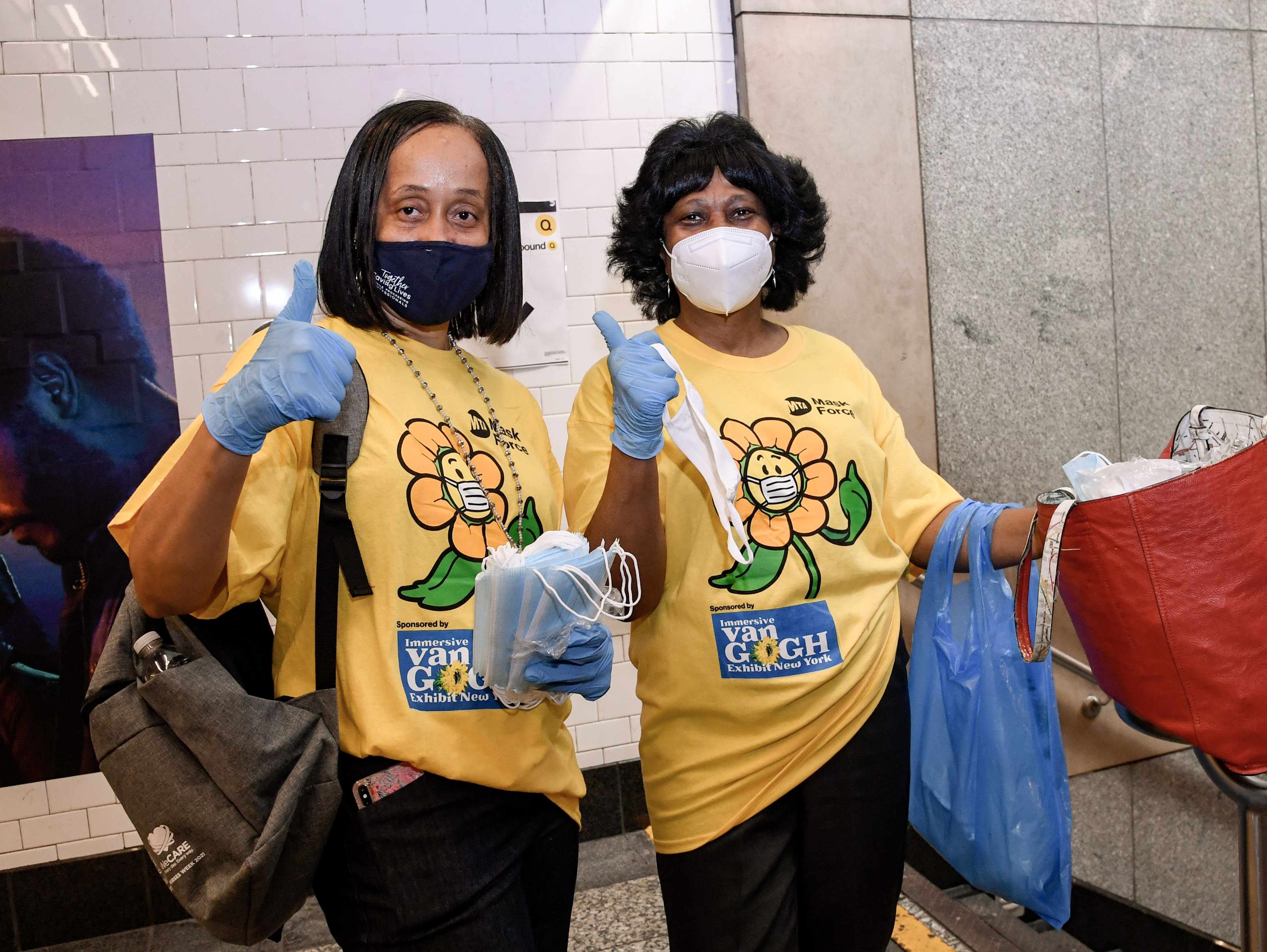 Mask Force Volunteers at Atlantic Av-Barclays Center
