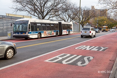 Story Avenue bus lanes in the Bronx via NYC DOT