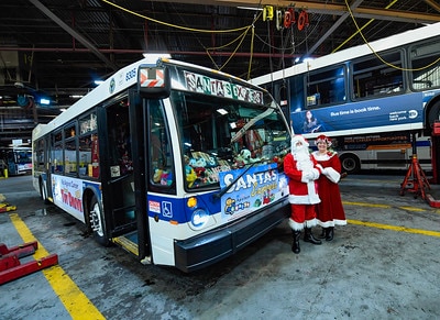 MTA’s ‘Santa’s Express’ Brings Toys to Hospitalized Children for ‘Kids Against Cancer’ Mobile Toy Workshop