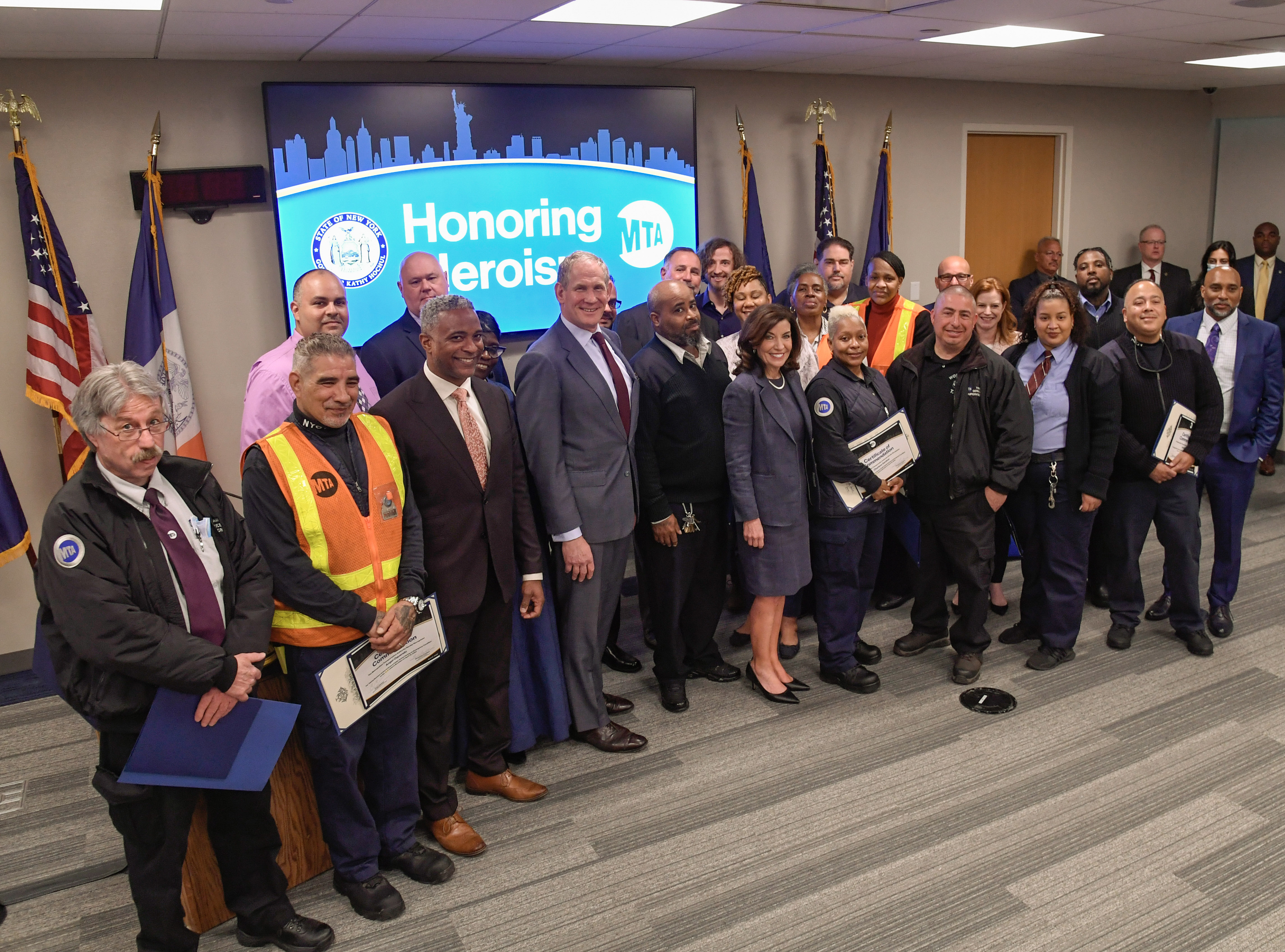 Governor Hochul and MTA Chair and CEO Lieber Honor Heroic MTA Workers