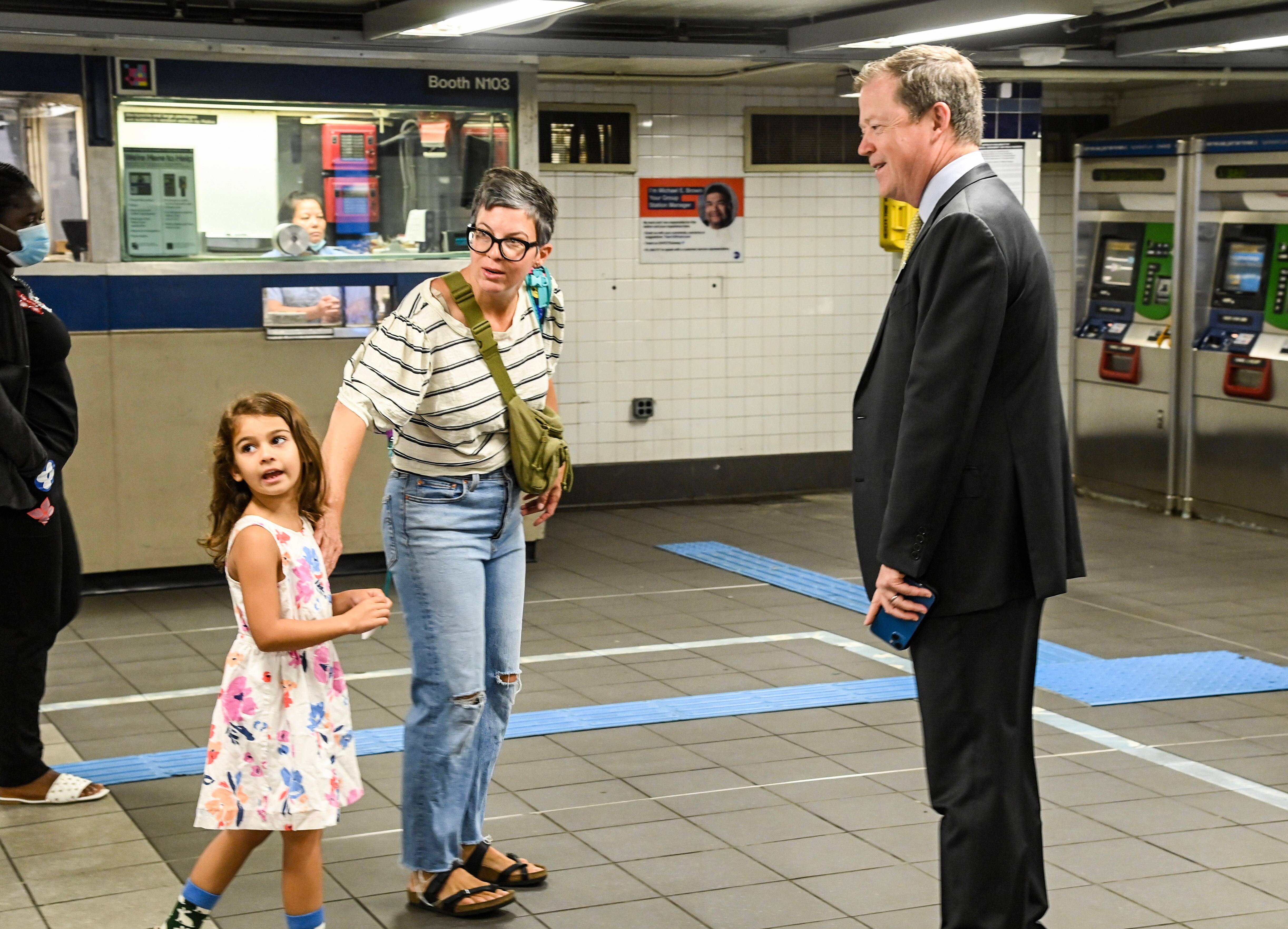 PHOTOS: New York City Transit President Davey Welcomes NYC Students Back to the Transit System