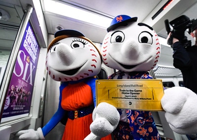 Mr. and Mrs. Met Join MTA Leaders and Fans to Launch Mets Home Opener 
