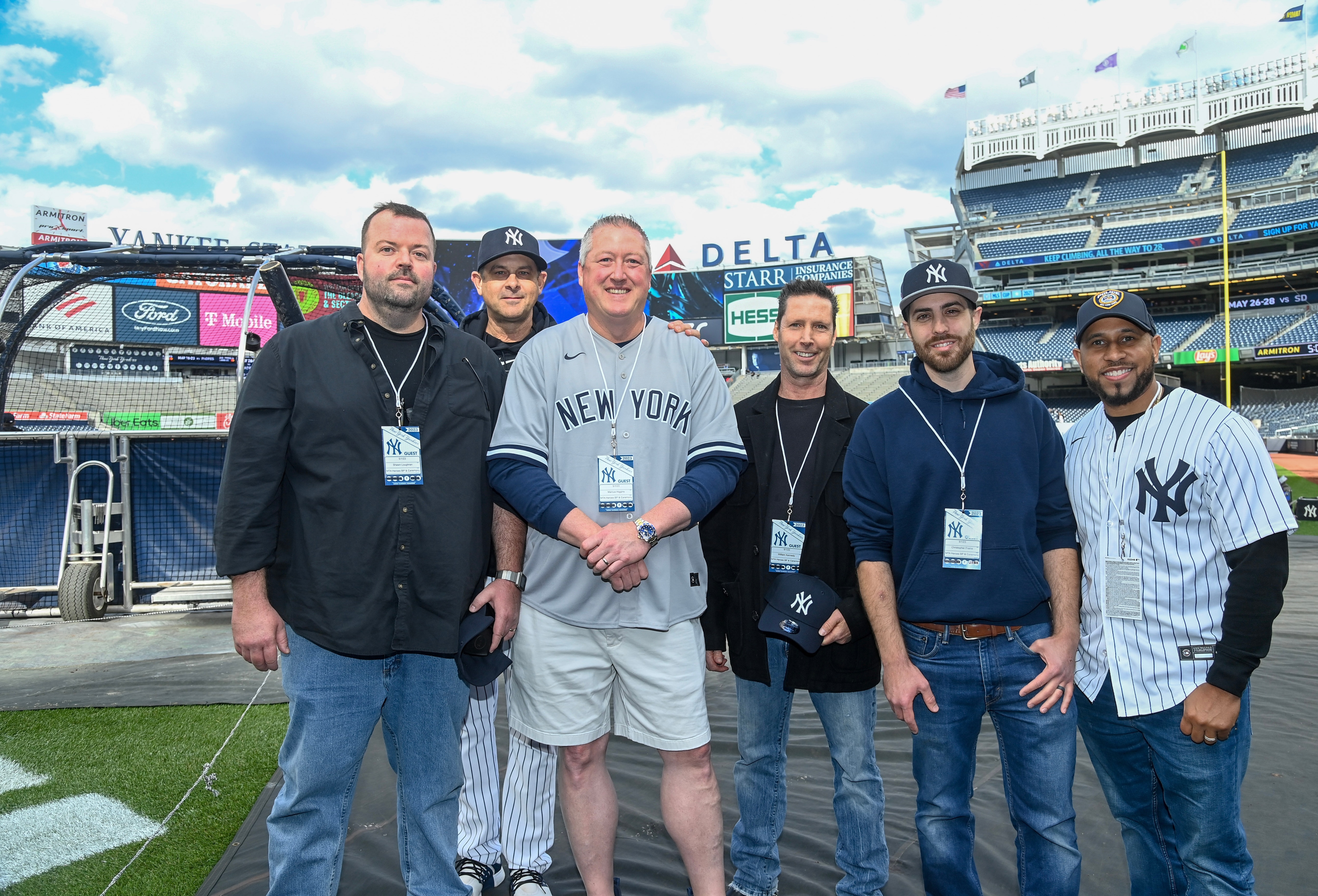 PHOTOS: New York Yankees Honor Metro-North Employees Who Rescued Child Who Fell on Train Tracks 