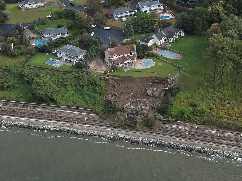 Metro-North Railroad Hudson Line Service Partially Suspended Due to Mudslide on Tracks