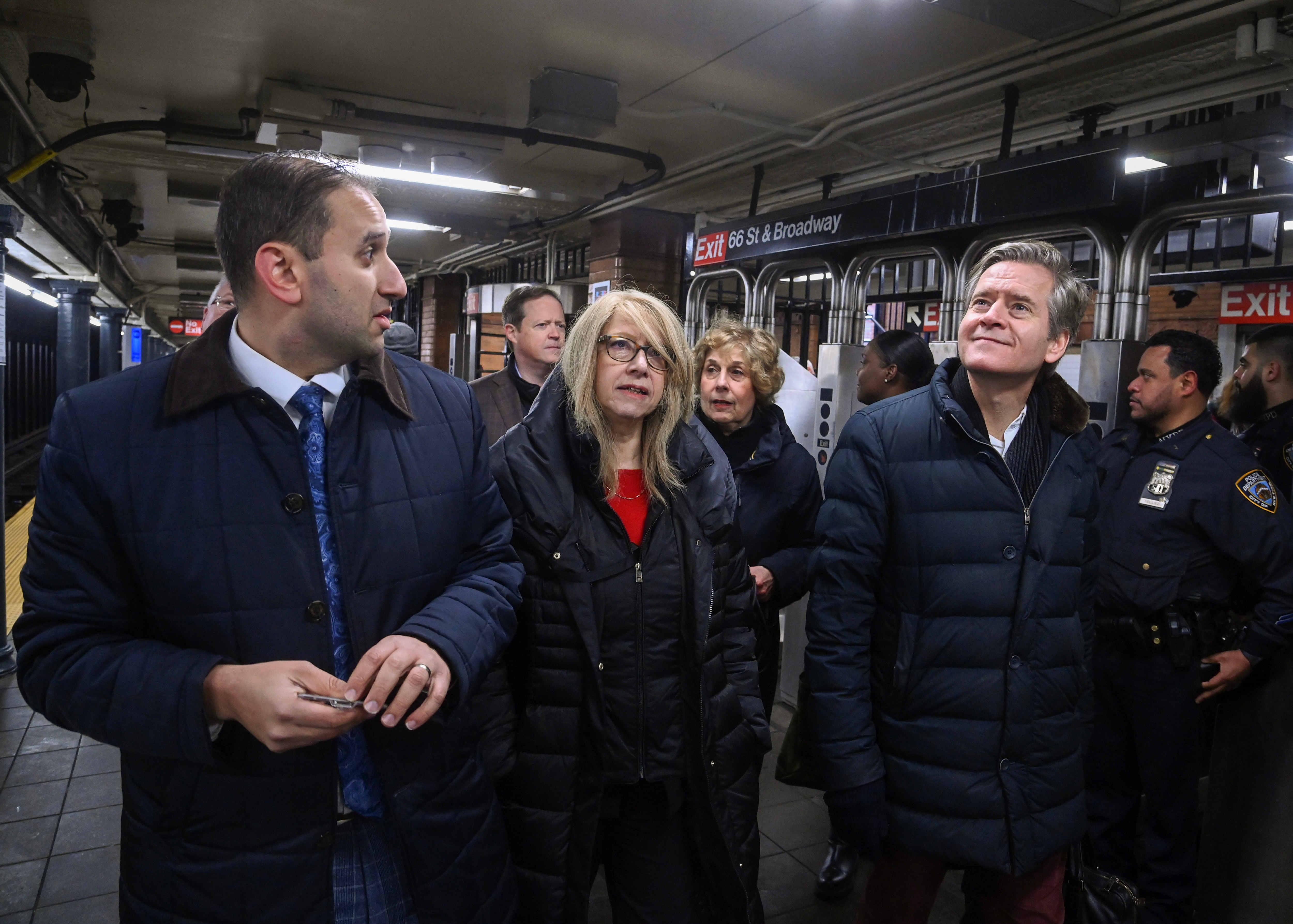 Elected Officials receive tour of reNEWvated 66 St - Lincoln Center Station
