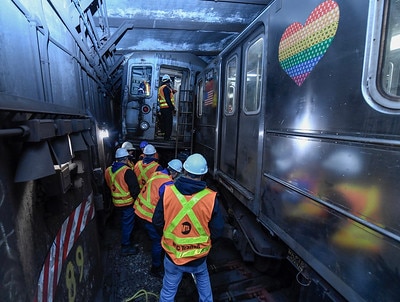 MTA Releases Photos From Scene of Subway Train Derailment at 96 St 1 2 3 Station