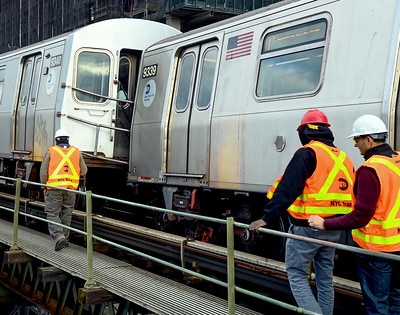 MTA Releases Photos from Scene of South Brooklyn Subway Train Derailment 