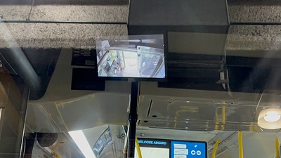 PHOTOS: MTA Unveils Real-Time Security Monitor Screen Pilot on Buses 