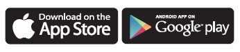 apple app store and google play store logos next to each other left to right.