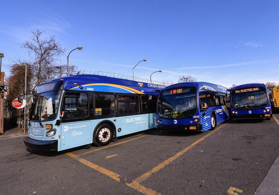 Photo of three new electric buses