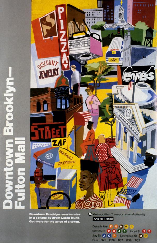 1993_Poster_Downtown Brooklyn Fulton Mall_Loren Munk
